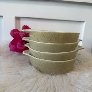 Pyrex # 471 Homestead 1 PT‎ Casserole Speckled Tan Set of 4